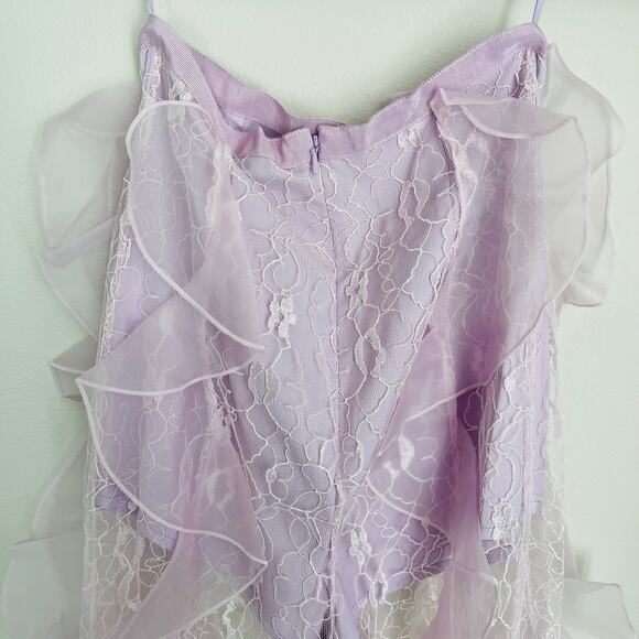 NWT Alice McCall Lilac Valerie Ruffle Lace Pants (Size 0) $350 - Picture 8 of 16